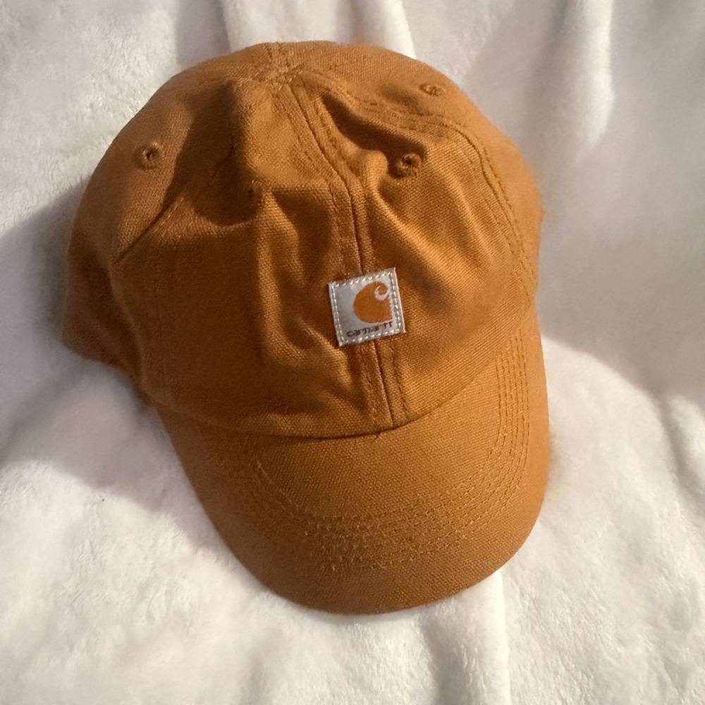 Carhartt Kids' Signature Canvas Baseball Cap in brown
